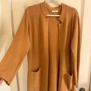 Sioni open front Cardigan in lovely mustard yellow - Size Large